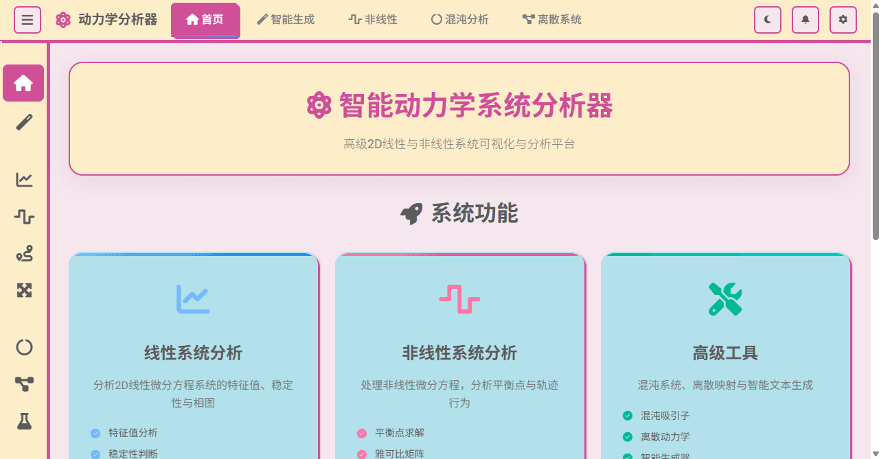 智能动力学系统分析器